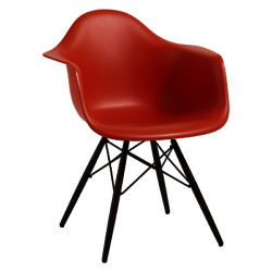 Vitra Eames DAW 43cm Armchair Red / Dark Maple